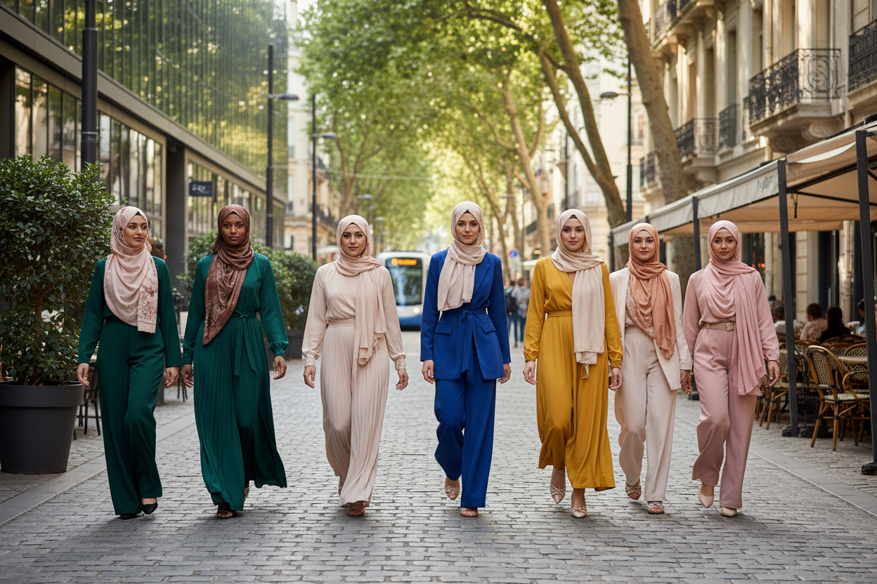 peux tu trouver ce style mais avec des femmes de differentes origines